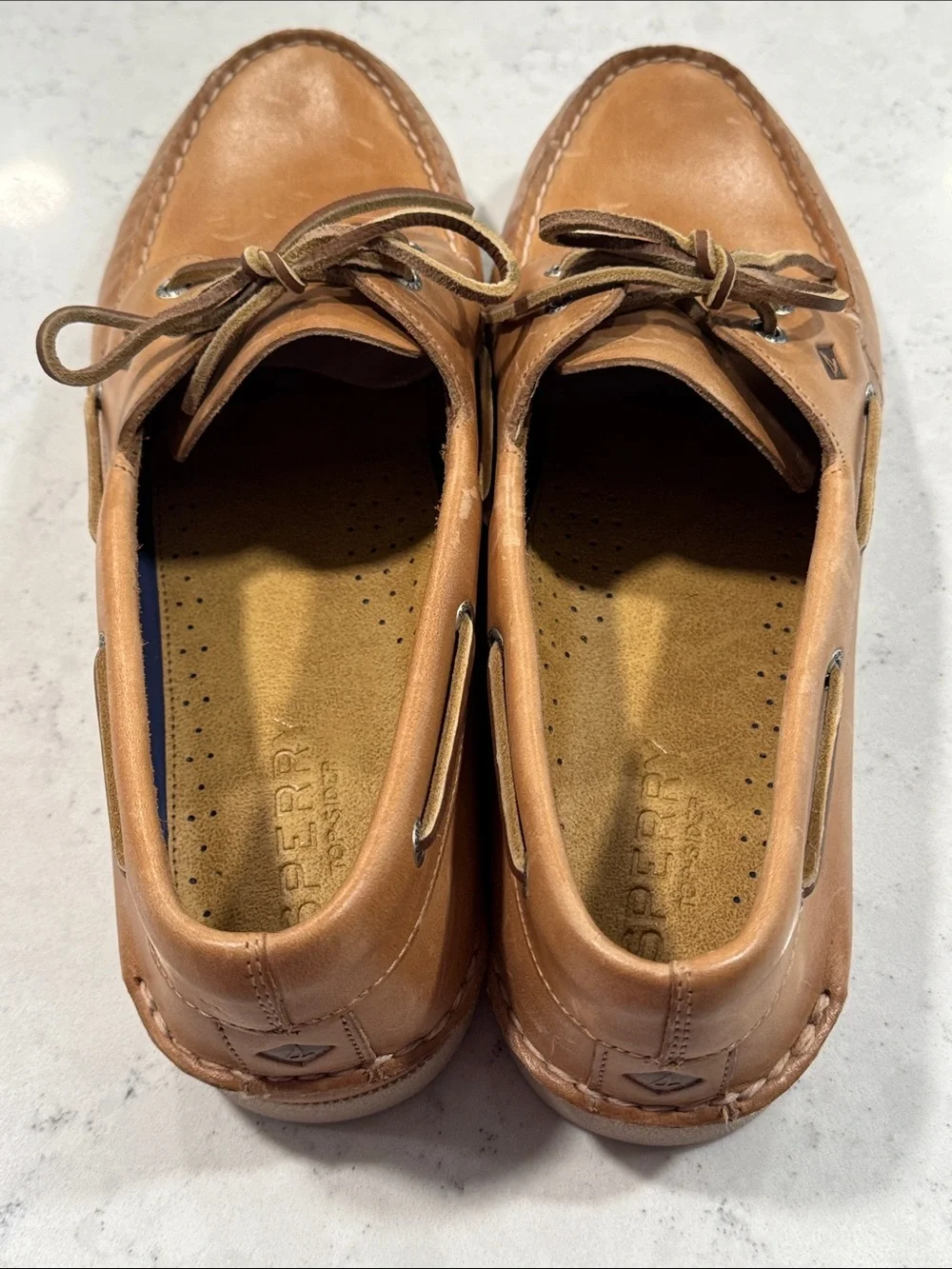 Sperry Top-Sider Men's 14 Classic Leather Boat Shoes Laces Beach Casual Summer